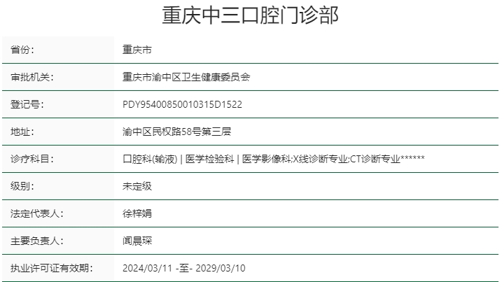 重慶中三口腔醫(yī)院