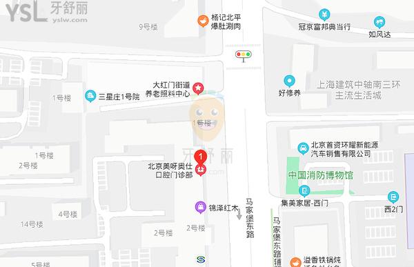 北京美呀奧仕口腔地圖