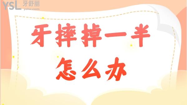 牙摔掉一半處理