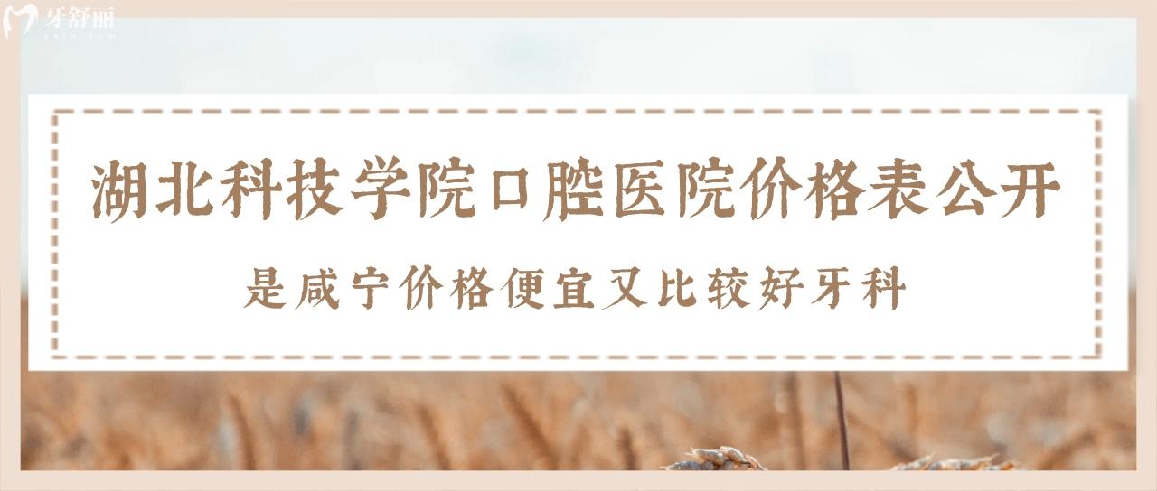 湖北科技學(xué)院口腔醫(yī)院價格表公開!是咸寧價格便宜又比較好牙科