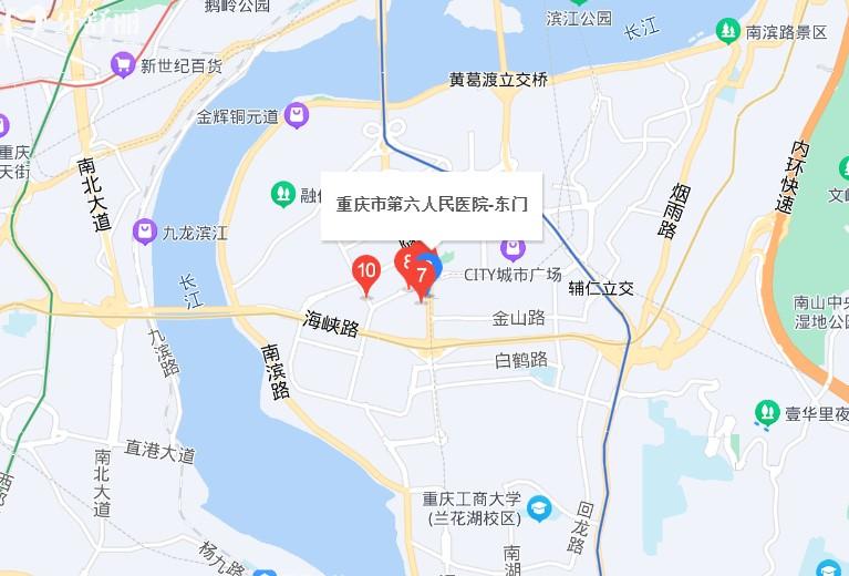  重慶**醫(yī)院口腔科地圖