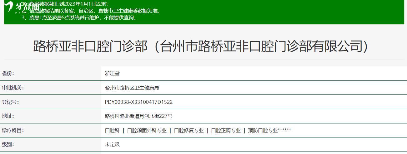 臺州路橋亞非口腔門診部