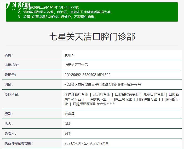 畢節(jié)天潔口腔資質(zhì)