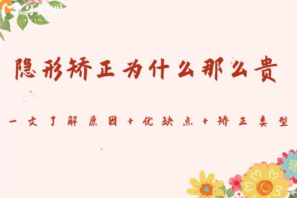 隱形矯正為什么那么貴？一文了解原因+優(yōu)缺點(diǎn)+矯正類型