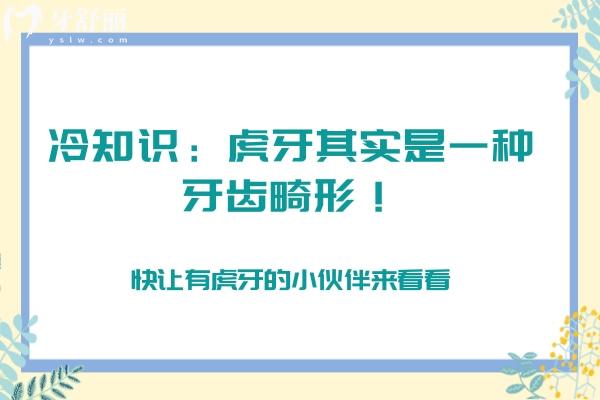 冷知識：虎牙其實是一種牙齒畸形！快讓有虎牙的小伙伴來看看