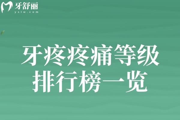 牙疼疼痛等級排行榜