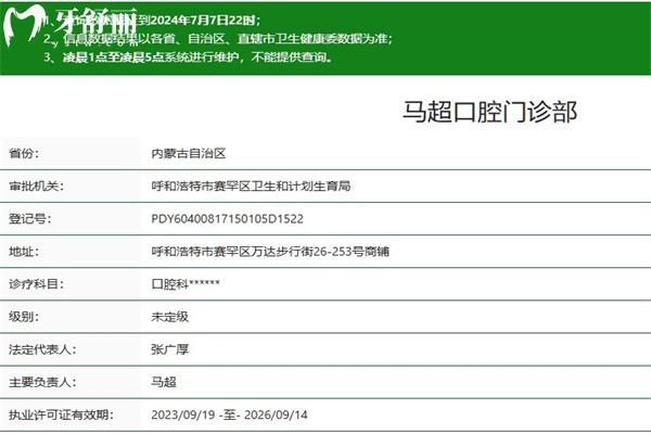 呼和浩特市馬超口腔門診部