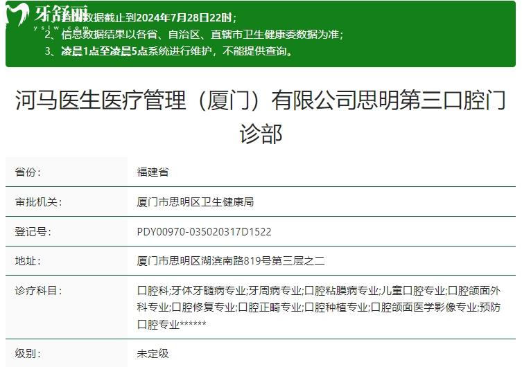 廈門河馬醫(yī)生口腔正規(guī)資質(zhì) 廈門河馬醫(yī)生口腔正規(guī)資質(zhì)