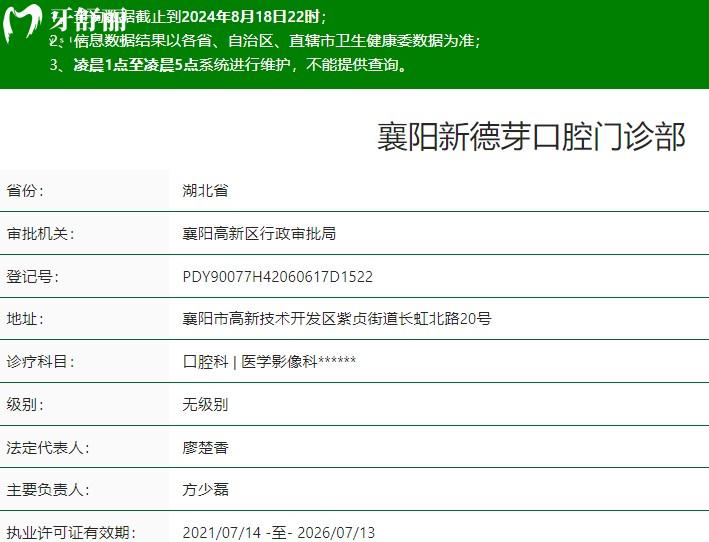 襄陽新德芽口腔門診部是正規(guī)醫(yī)院嗎