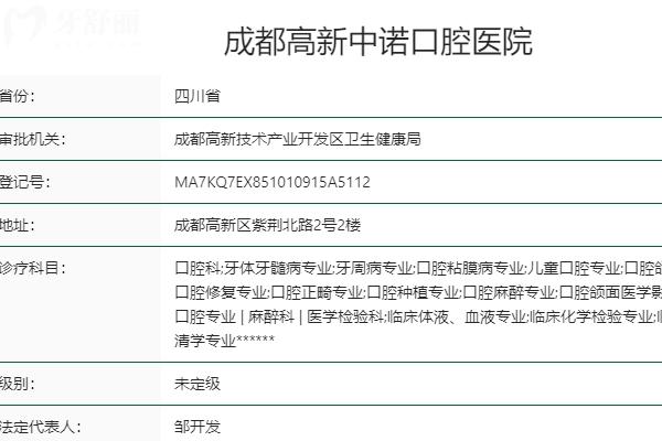 成都中諾口腔地址在哪