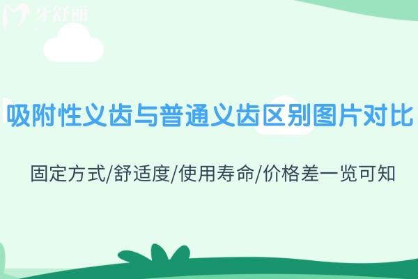 吸附性義齒與普通義齒區(qū)別圖片對(duì)比:固定方式/舒適度/使用壽命/價(jià)格差一覽可知