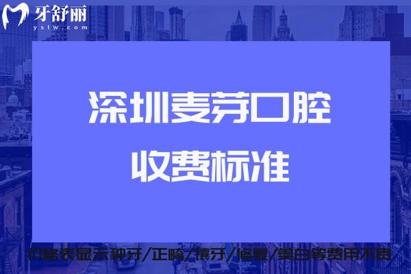 2025深圳麥芽口腔收費價目表:價格表顯示種牙/正畸/鑲牙/修復/美白等費用不貴