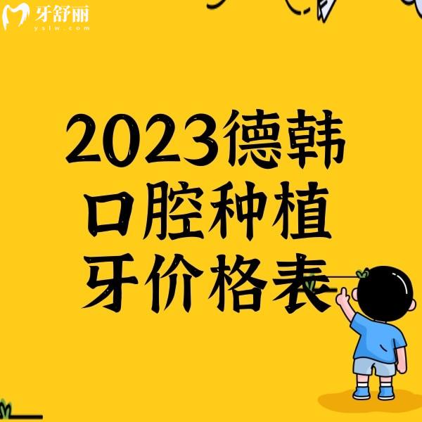 2023德韓口腔種植牙價格表,一顆1999+半口3w+全口10+可