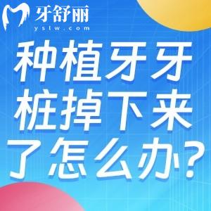 種植牙牙樁掉下來了怎么辦?